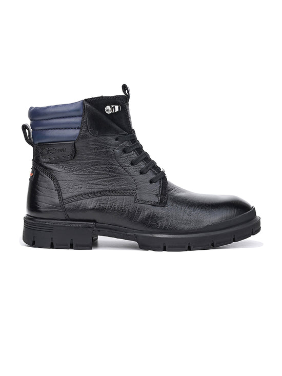Forte Leather Lace-Up Boots for Men Big Size