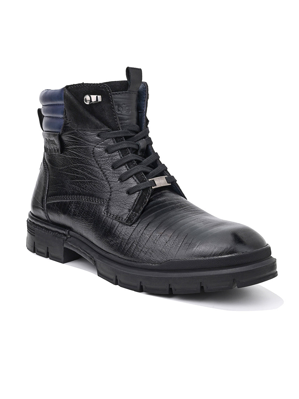 Forte Leather Lace-Up Boots for Men Big Size