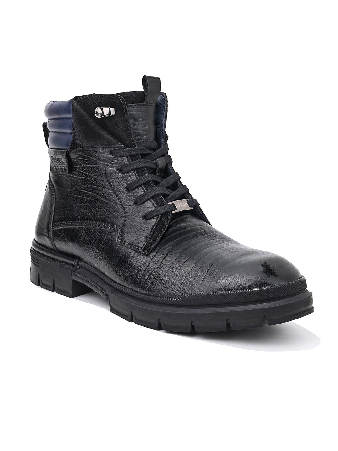 Forte Leather Lace-Up Boots for Men Big Size