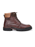Forte Leather Lace-Up Boots for Men Big Size