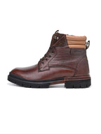 Forte Leather Lace-Up Boots for Men Big Size