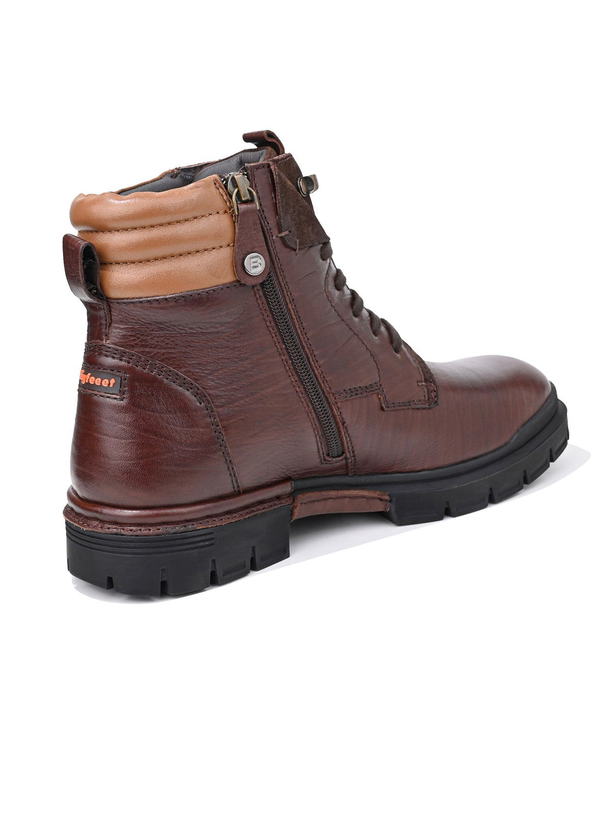 Forte Leather Lace-Up Boots for Men Big Size